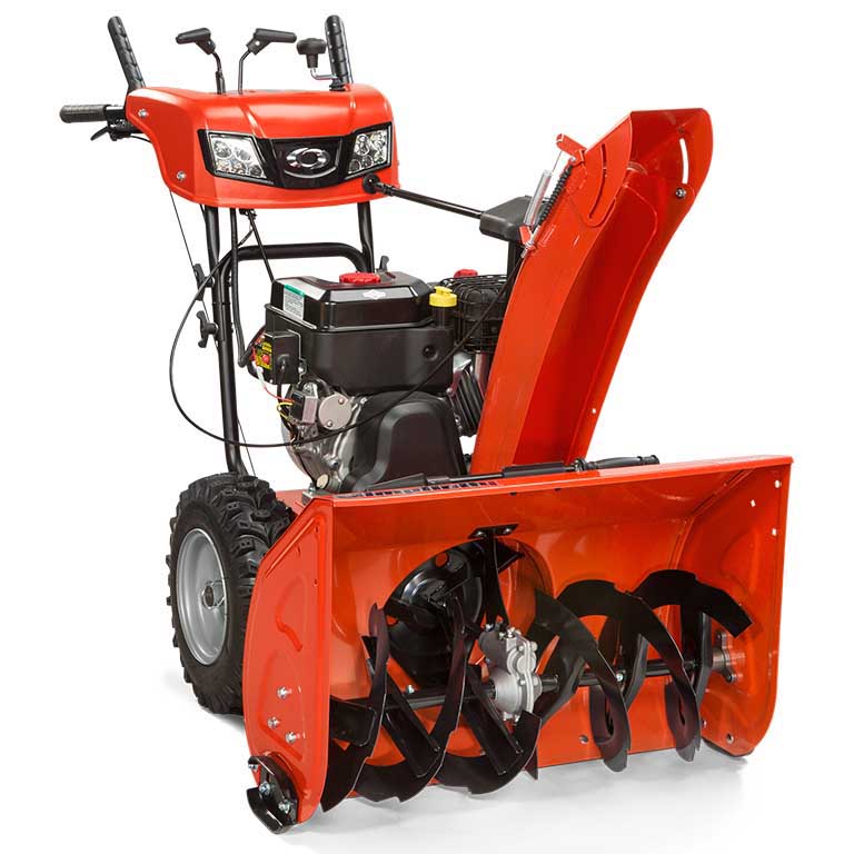 Angle view of select series two-stage snow blower